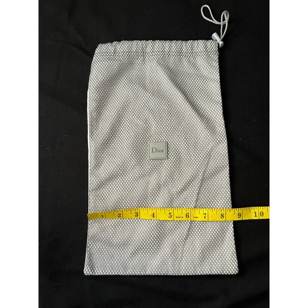 Dior Dust Bag Storage Cover Drawstring Gray 14" x 8.5" - Picture 3 of 4